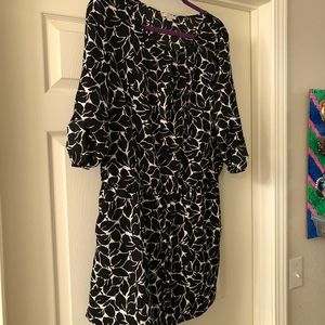Loft black & white romper size medium